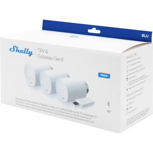 Shelly BLU TRV - smart radiatortermostat, 4-pack (indendørs)