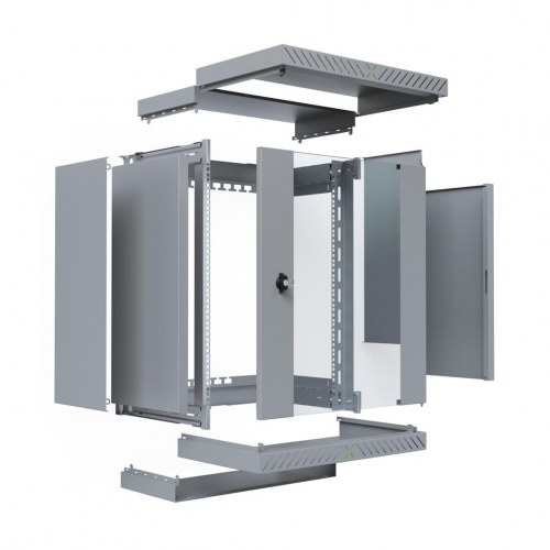 WGX-1506GR.G1 15U vægmonteret rackskab - grå, 19"
