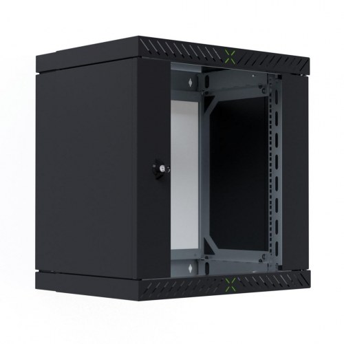 WGX-1206TS.G1 12U vægmonteret rackskab - sort, glaslåge, 19"