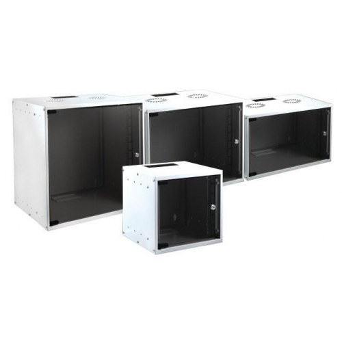Væghængt 19" rackskab 9U - hvid, 60 cm dyb (WGB-1909WS.60)