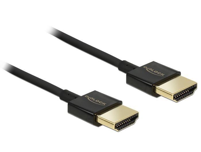 DELOCK HDMI til HDMI-kabel 4,5 m - Type A, sort