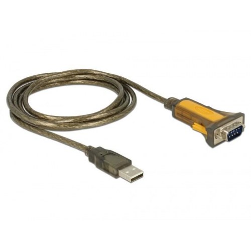 DELOCK 65840 USB til RS-232 serielkabel (USB Type-A til DB-9), 1,5 m - sort/gul