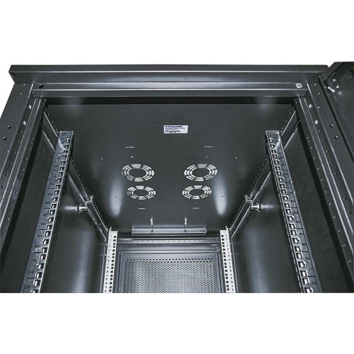 Intellinet 19" fast hylde, justerbar skinne-dybde 75-95 cm, 1U - sort
