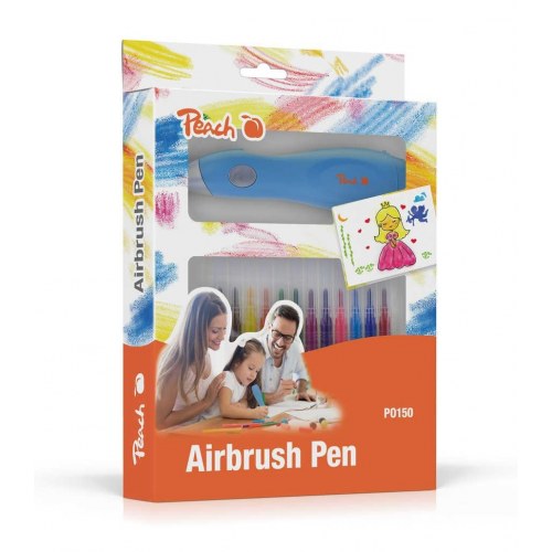 Peach PO150 airbrush-pen til tuscher - blå, 12 farver