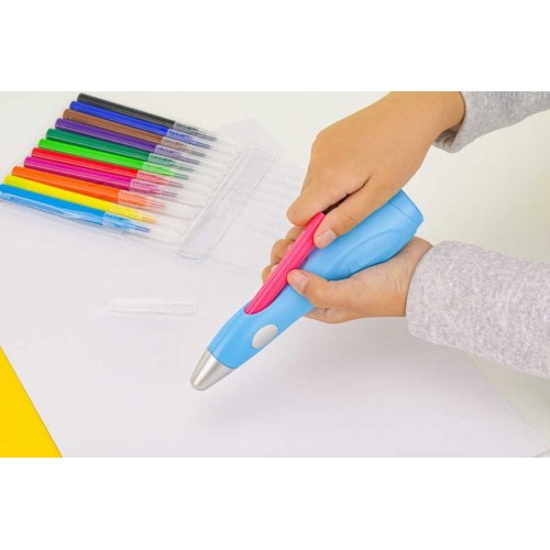 Peach PO150 airbrush-pen til tuscher - blå, 12 farver