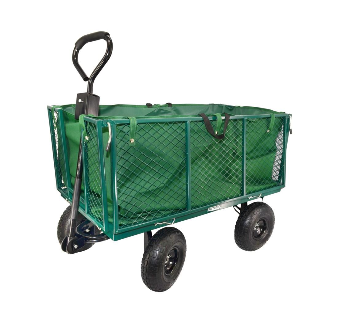 AWTOOLS havetransportvogn med høj ramme og overtræk - 300 kg