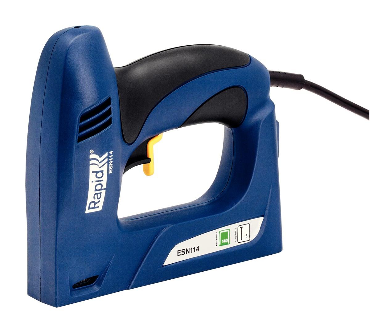 Rapid ESN114 elektrisk hæftepistol/boltpistol - AC, blå/sort billede