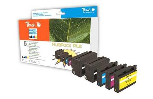 Peach Combi Pack Plus med chip - kompatibel med HP 932XL/933XL blækpatroner (multipakke) billede