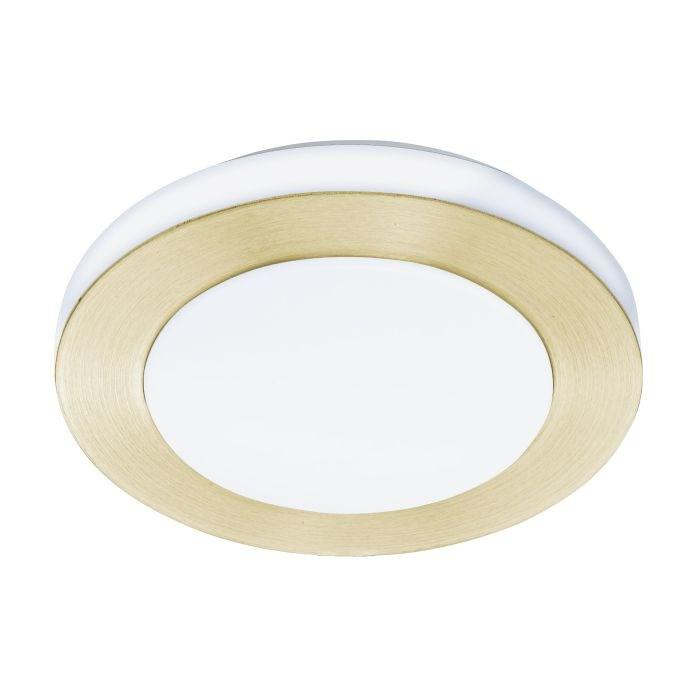 EGLO Carpi LED loftplafond - messing/hvid, Ø30 cm billede