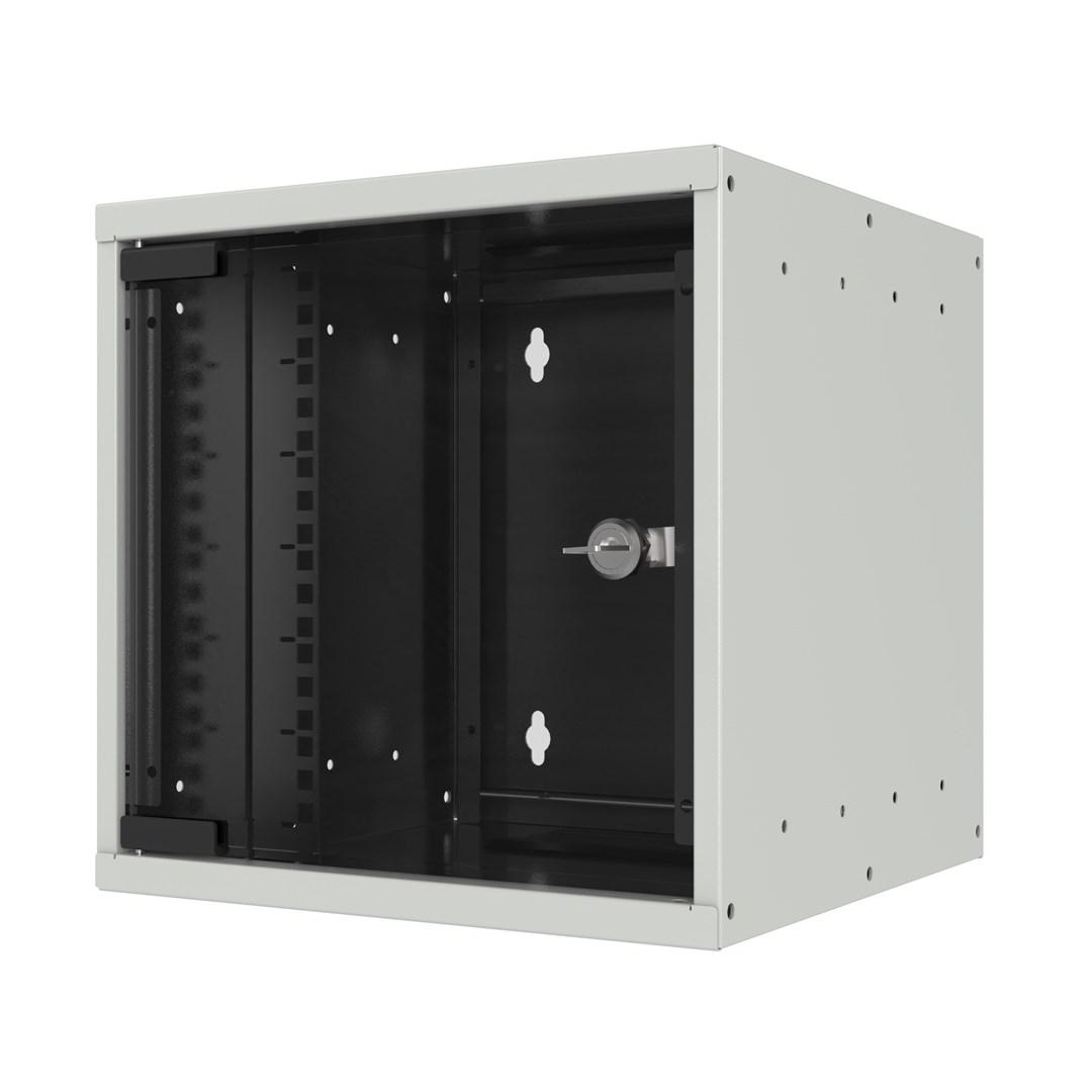 WGB-1004GR.30 9U vægmonteret rackskab - grå, glasdør (IP20)