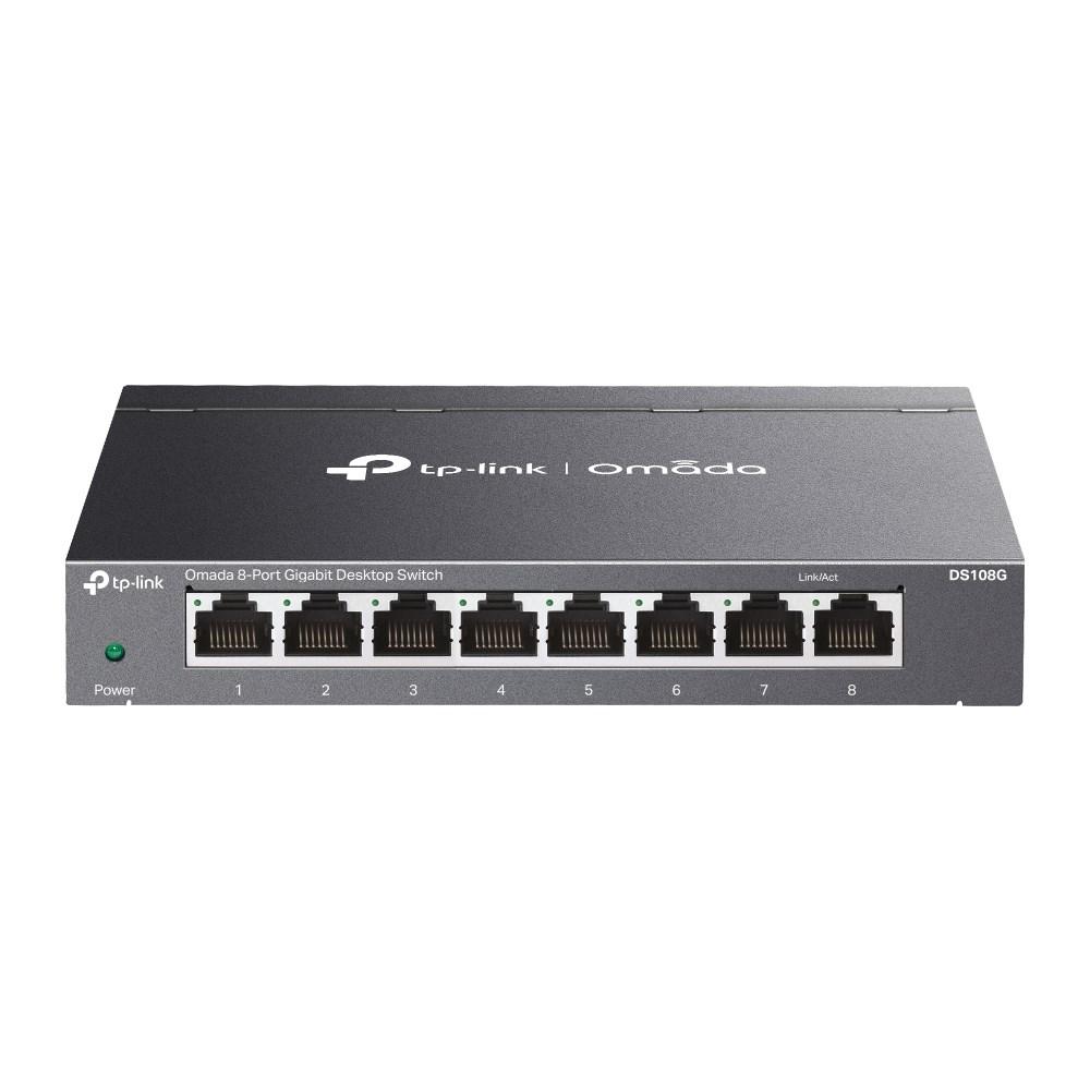 TP-Link Omada DS108G - 8-port uadministreret Gigabit switch, sort