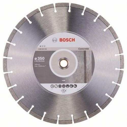 Bosch diamantklinge 350 × 25,4 mm - segmenteret til beton
