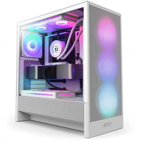 NZXT H5 Flow RGB midi-tower kabient - hvid