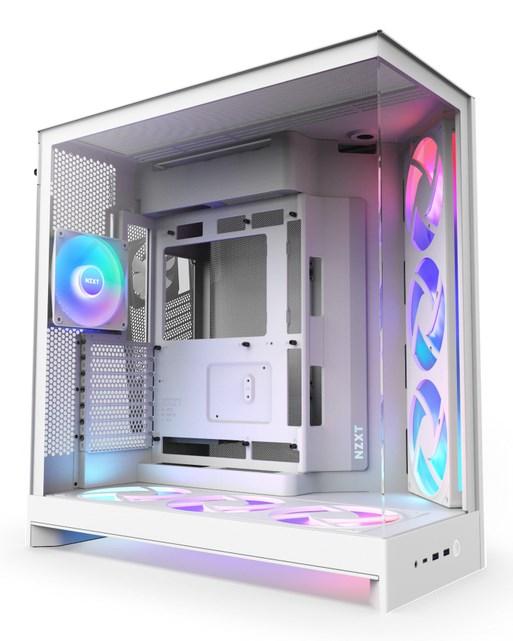 NZXT H9 Flow RGB+ midi-tower kabinet - hvid