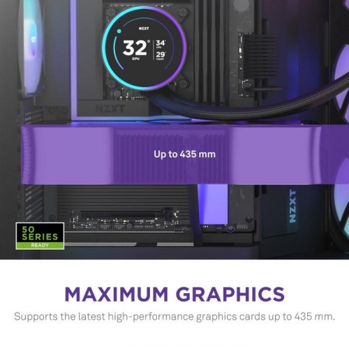 NZXT H9 Flow RGB+ midi-tower kabinet - sort