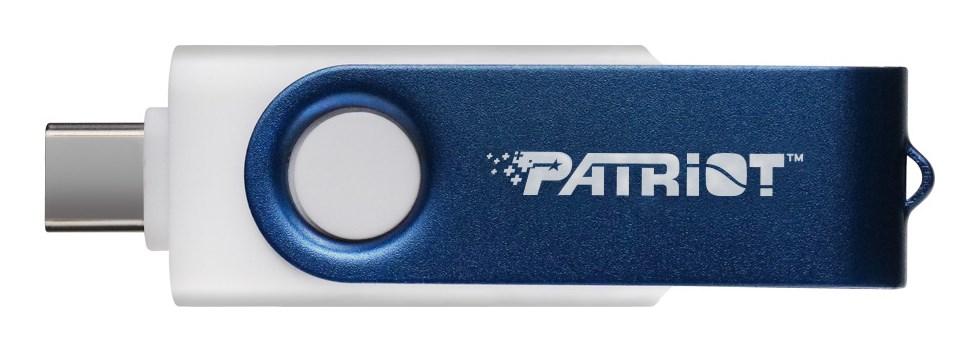 Patriot Xporter X550 USB-stick 128 GB - USB-A/USB-C 3.2 Gen 1 - Blå/Hvid