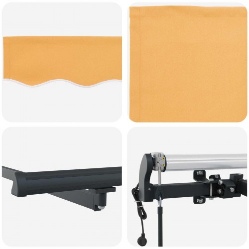 Markiseduge Sandfarvet 600 × 300 cm Polyester