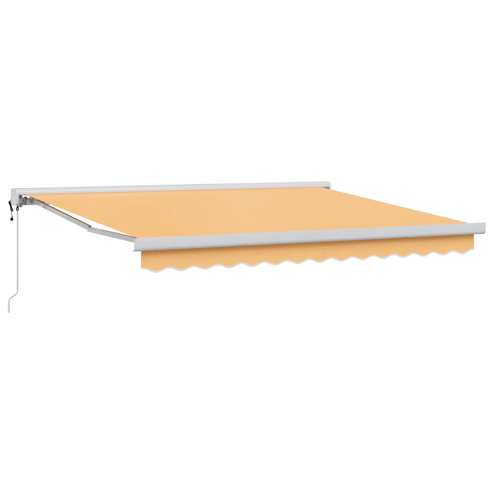 Markise Sandfarvet 350 x 250 cm Polyester og Aluminium