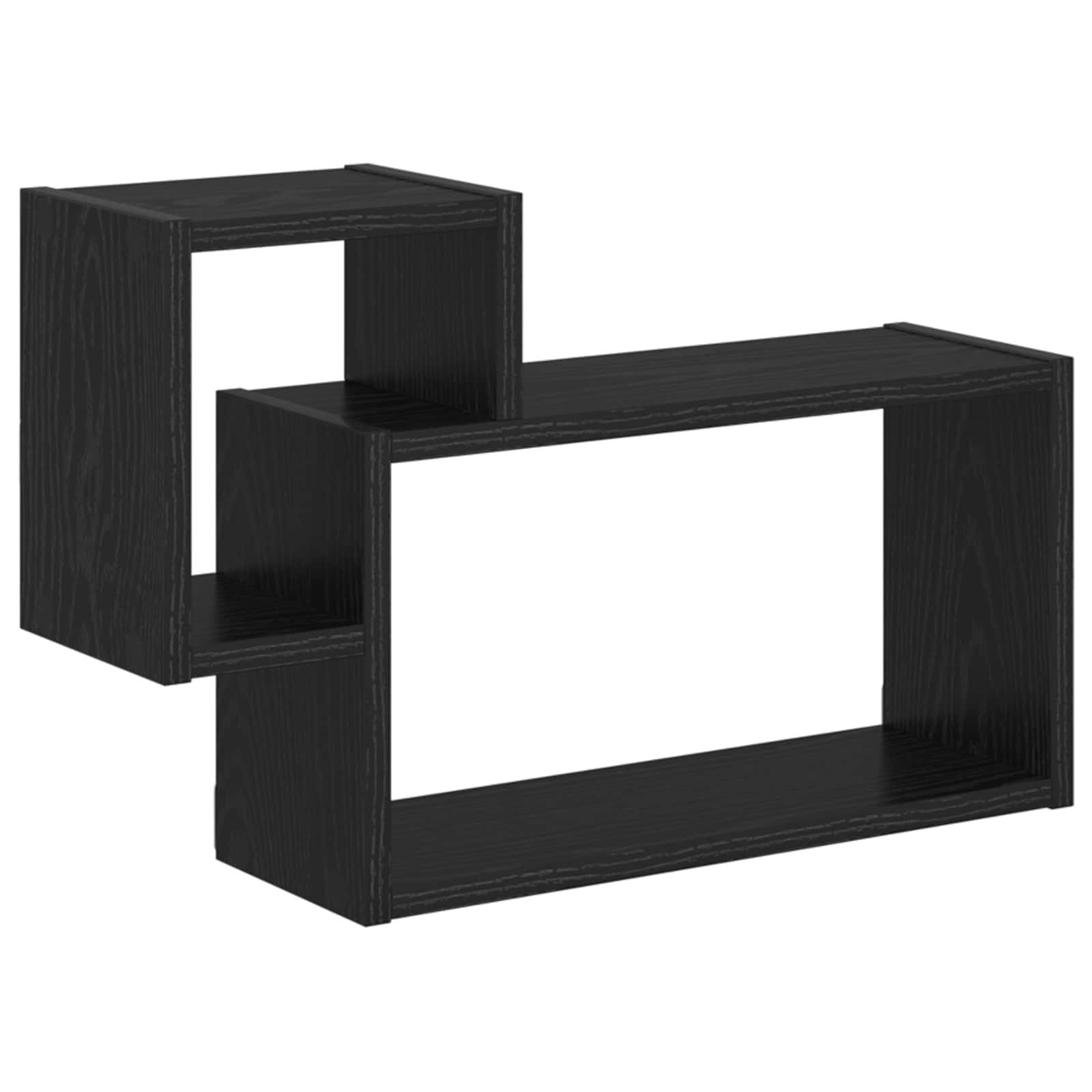 Væghylde Vægmonteret Sort 55 x 15 x 35 cm Konstrueret træ