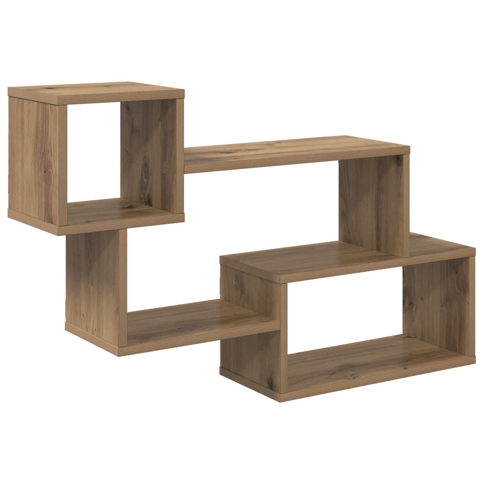 Svævende hylde Vægmonteret Brun 87 x 20 x 55 cm Konstrueret træ