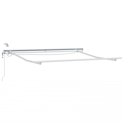 Udtrækkelig Markise Sandfarvet 450 × 350 cm Polyester og metal