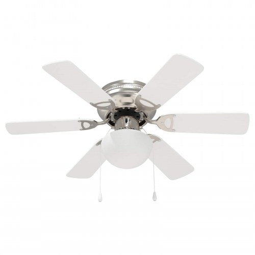Loftfanne med lys Ø 82 cm Hvid