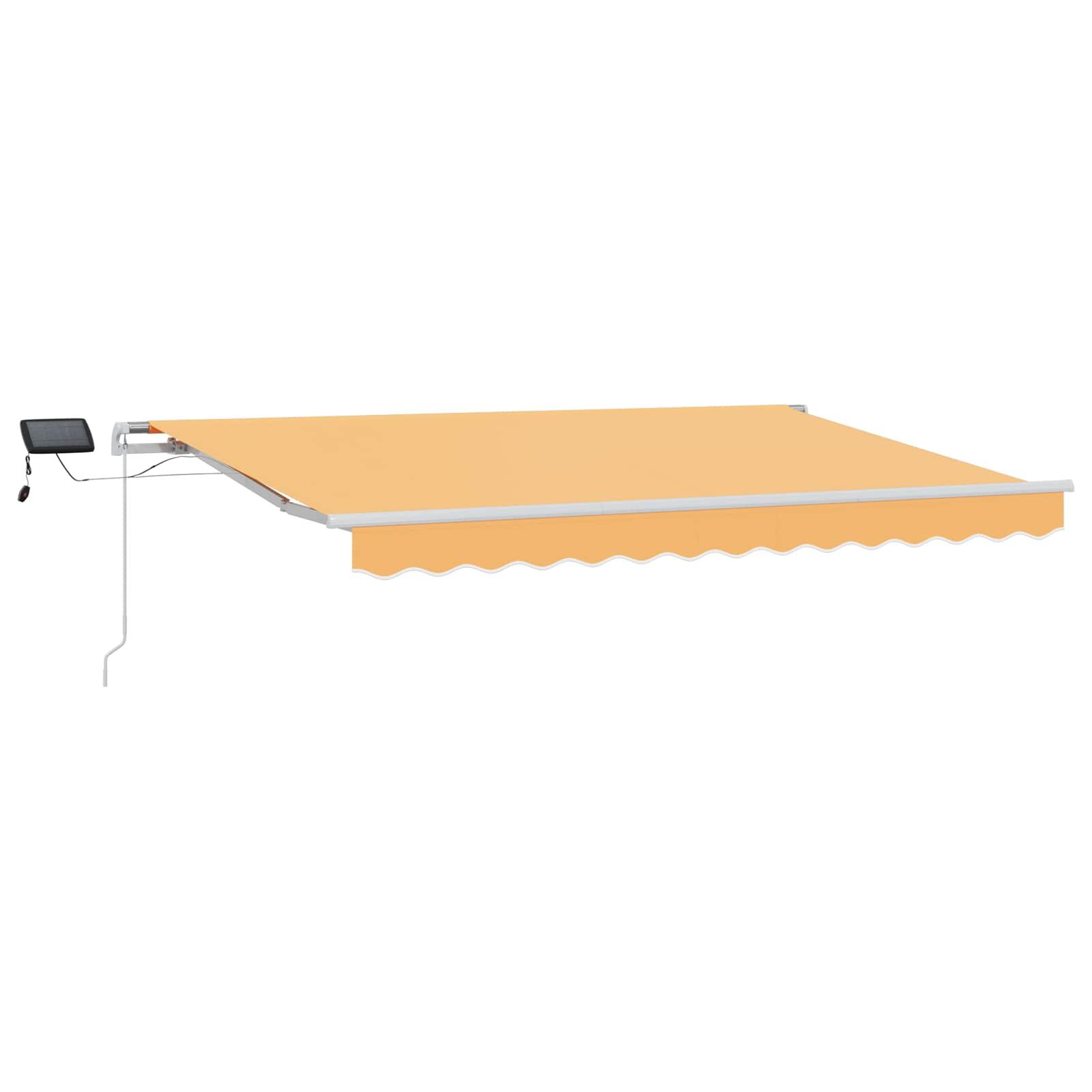 Udtrækkelig Markise Sandfarvet 450 × 350 cm Stof og stål