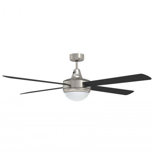Loftfan med lys og fjernbetjening Ø 130 cm Sort