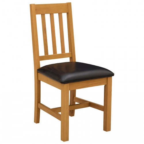 Spisestuestol 2 stk Massivt Eg Træ Sort 45 x 53 x 92 cm
