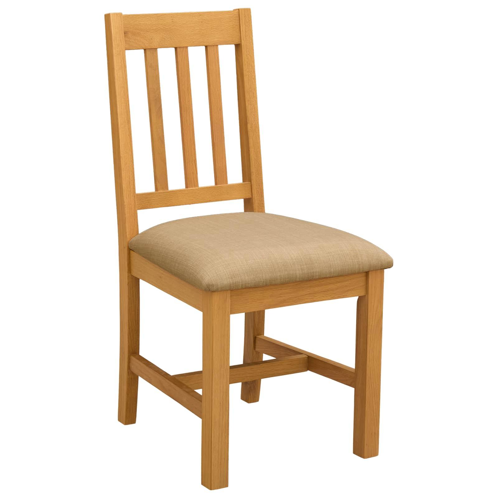 Spisestuestol 2 stk Massivt Eg Træ Beige 45 x 53 x 92 cm