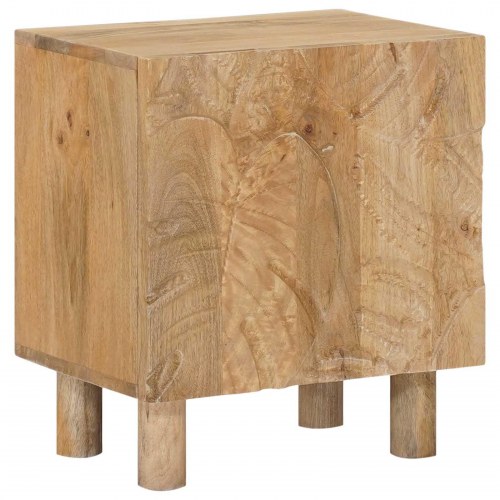 Håndlavet natbord Teakbrun 40 x 30 x 45 cm Massivt mangotræ
