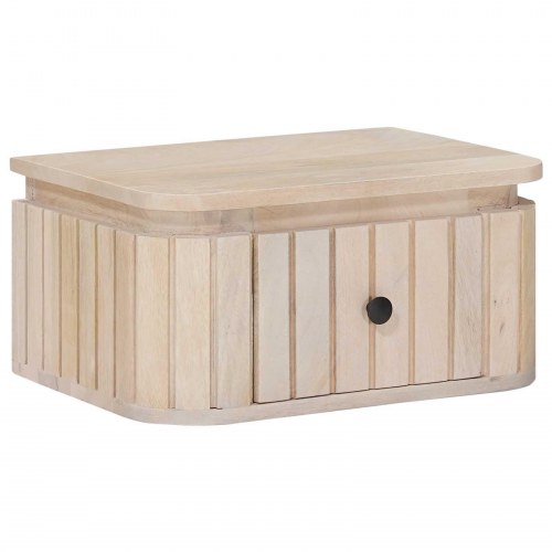Håndlavet natbord Hvid 40 x 30 x 20 cm Massivt mangotræ