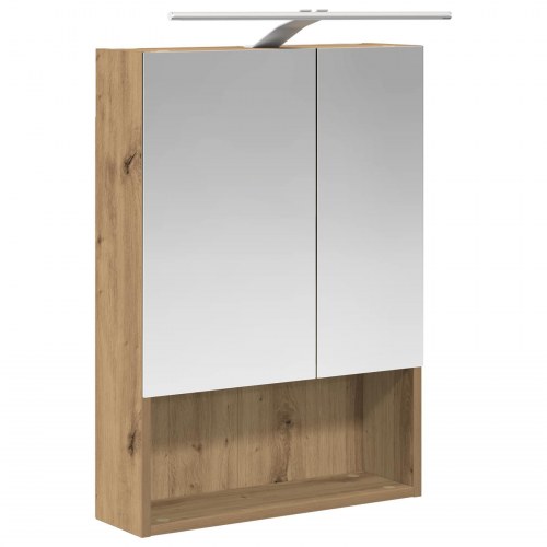 Badeværelsesmøbel sæt 5 stk Artisan-eg Konstrueret træ og glas