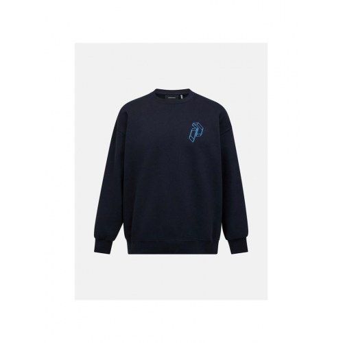 Peak Performance M Terry Graphic Crew sweatshirt - sort, str. M