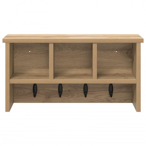 Vægmonteret Jakkeholder med hylde artisan eg 50 x 16 x 26 cm (OUTLET D)