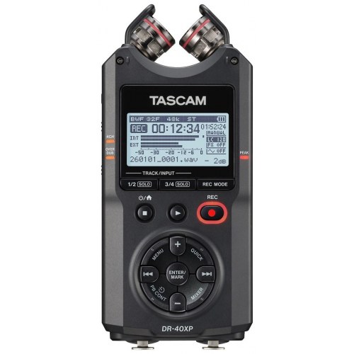 Tascam DR-40XP - bærbar 4-spors digital optager med USB-lydinterface