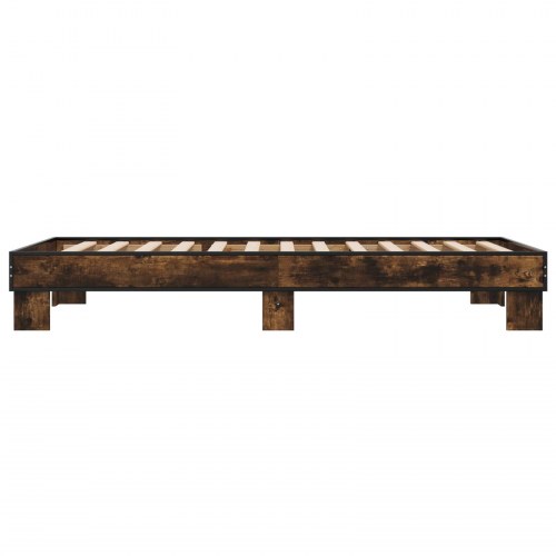 Sengestel i røget eg 80 x 200 cm - konstrueret træ