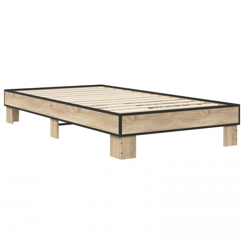 Sengestel i sonoma-eg 80 x 200 cm - konstrueret træ