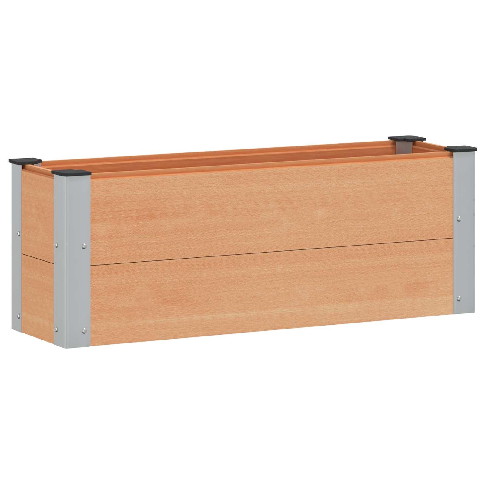 Højbed Brun 100 x 30 x 36 cm alu.