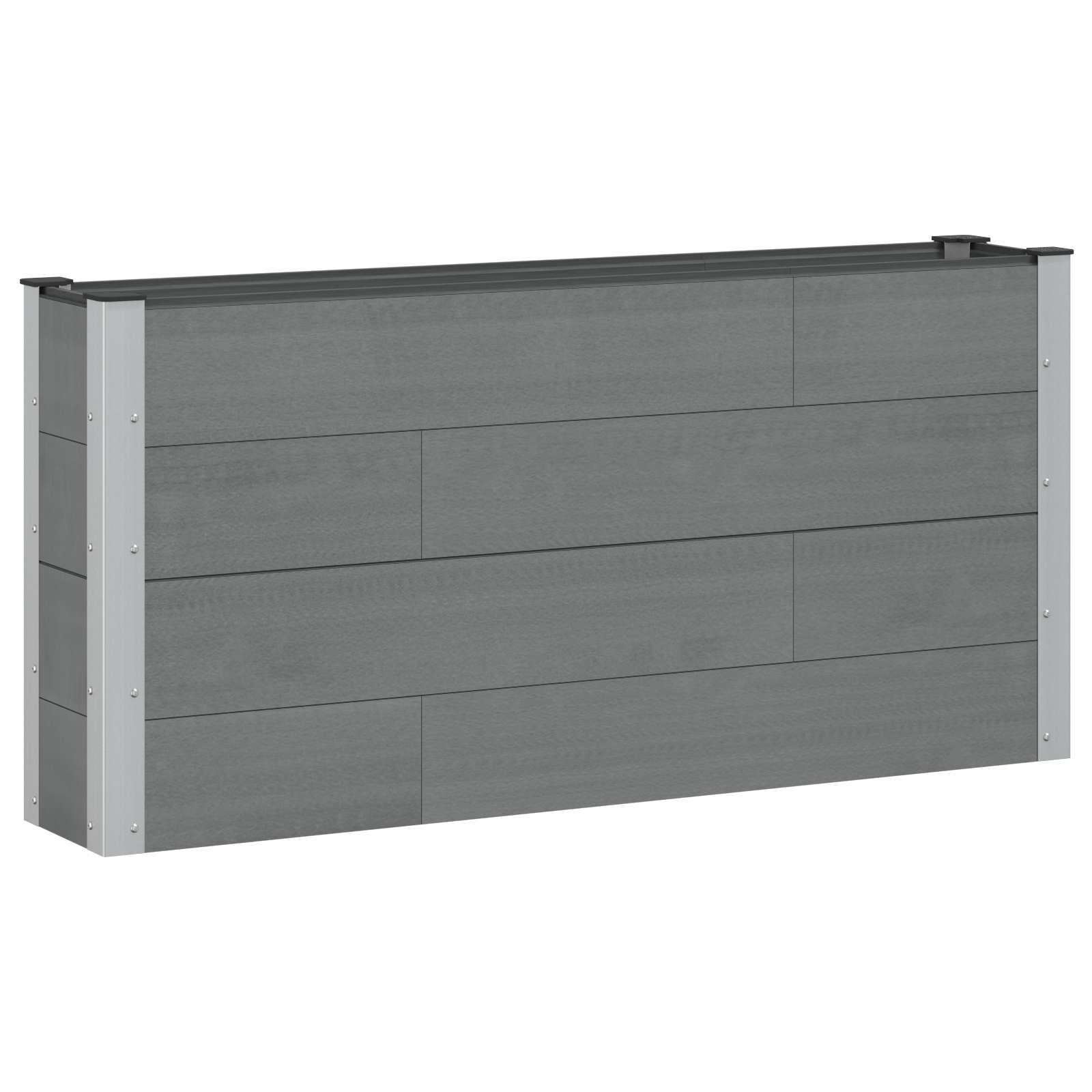 Højbed Grå 150 x 30 x 72 cm alu.