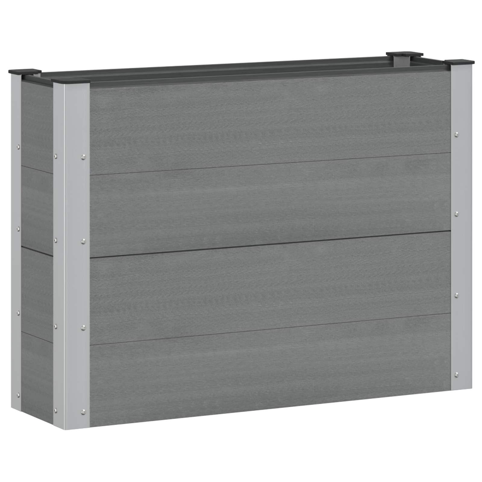 Højbed Grå 100 x 30 x 72 cm alu.