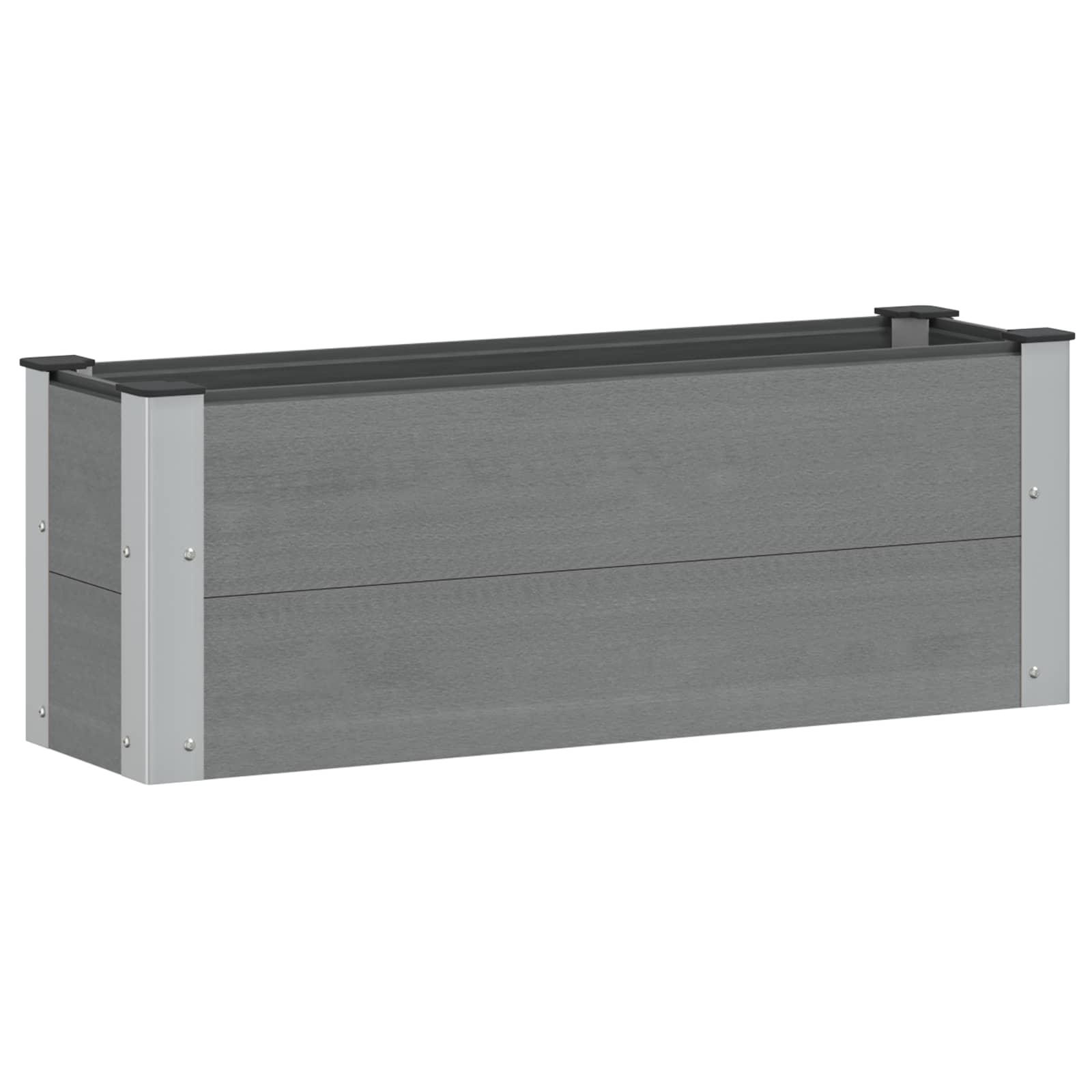 Højbed Grå 100 x 30 36 cm alu.