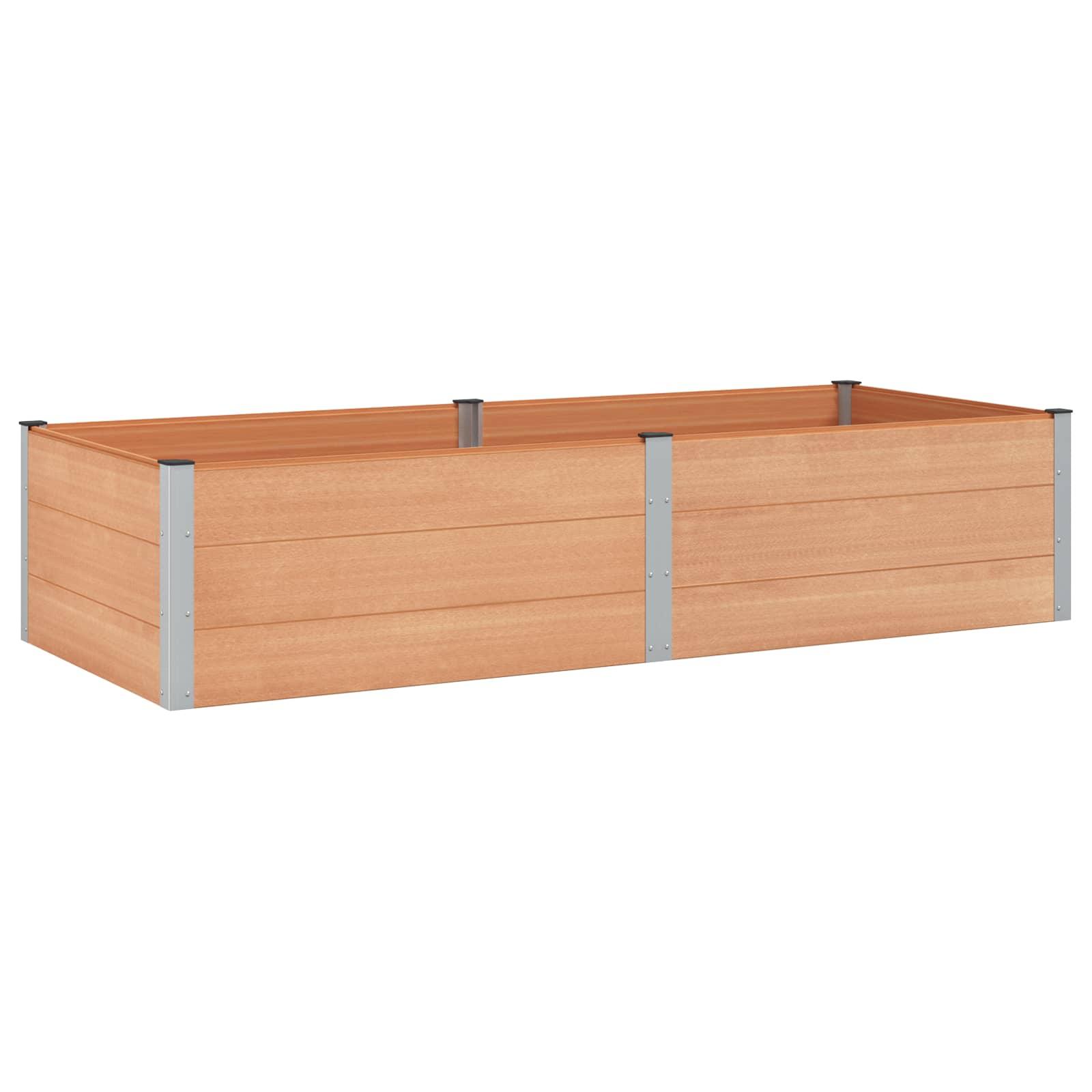 Højbed Brun 250 x 100 x 54 cm alu.