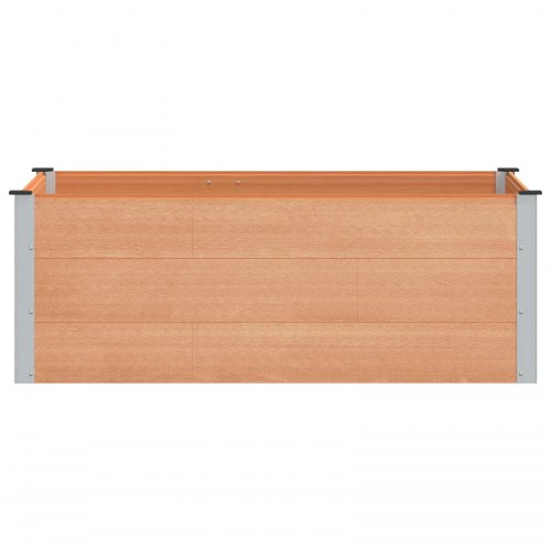 Højbed brun 150 x 100 x 54 cm i WPC og aluminium