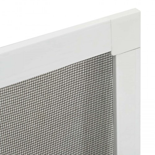 Insektnet til vinduer - hvid 130 × 150 cm, aluminium og glasfiber