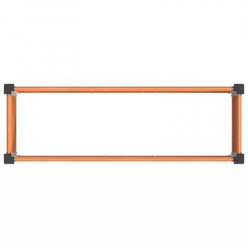 Højbed i brun WPC og aluminium - 150 x 50 x 54 cm