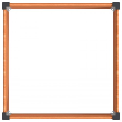 Højbed brun 100 x 100 x 91 cm i WPC og aluminium
