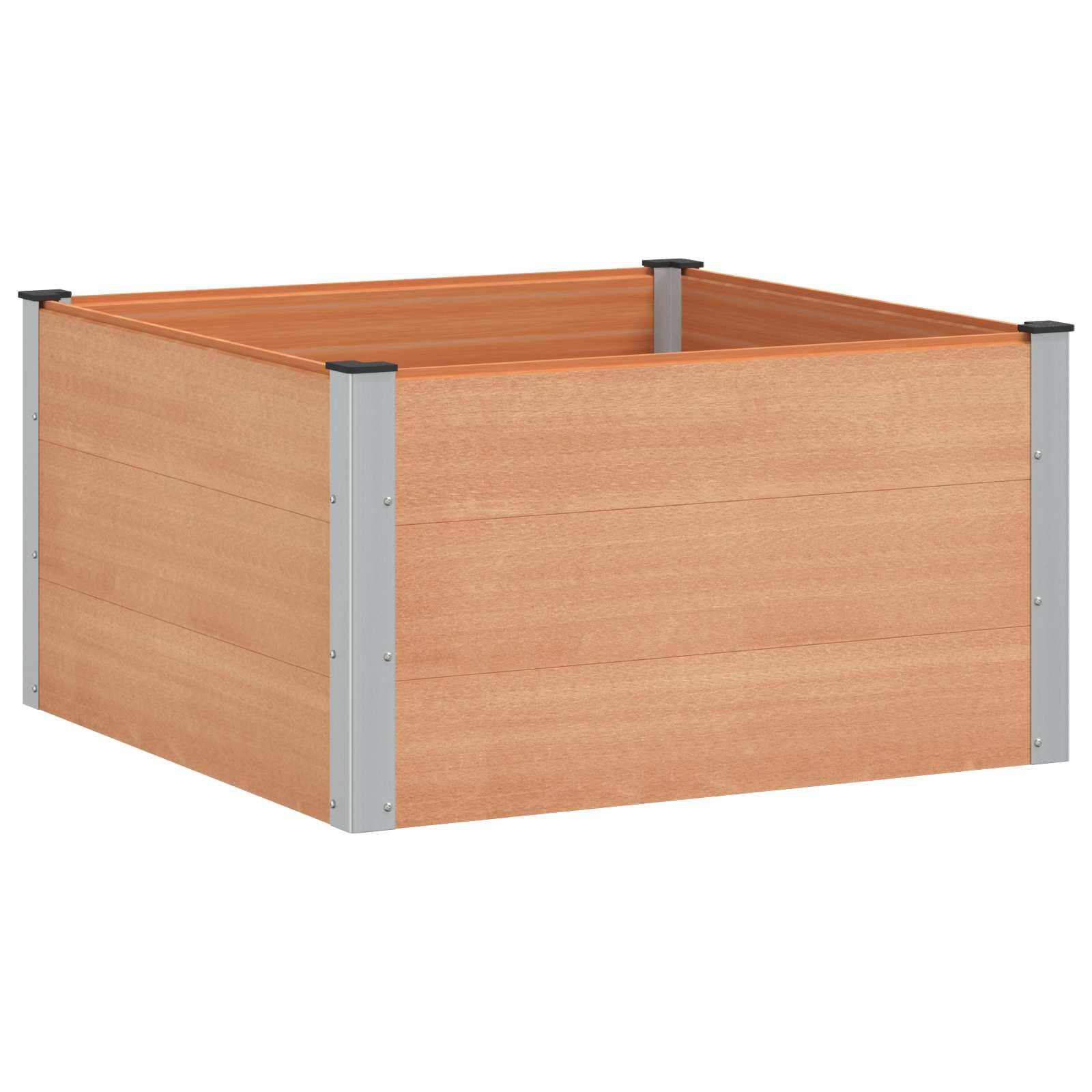 Højbed Brun 100 x 100 x 54 cm alu.