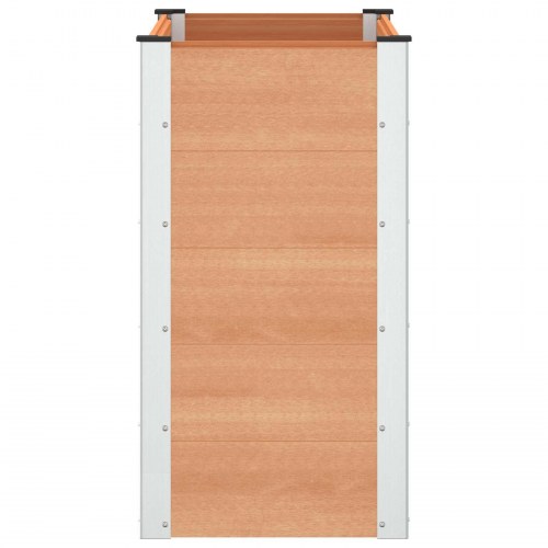 Højbed i brun WPC og aluminium - 100 x 50 x 91 cm