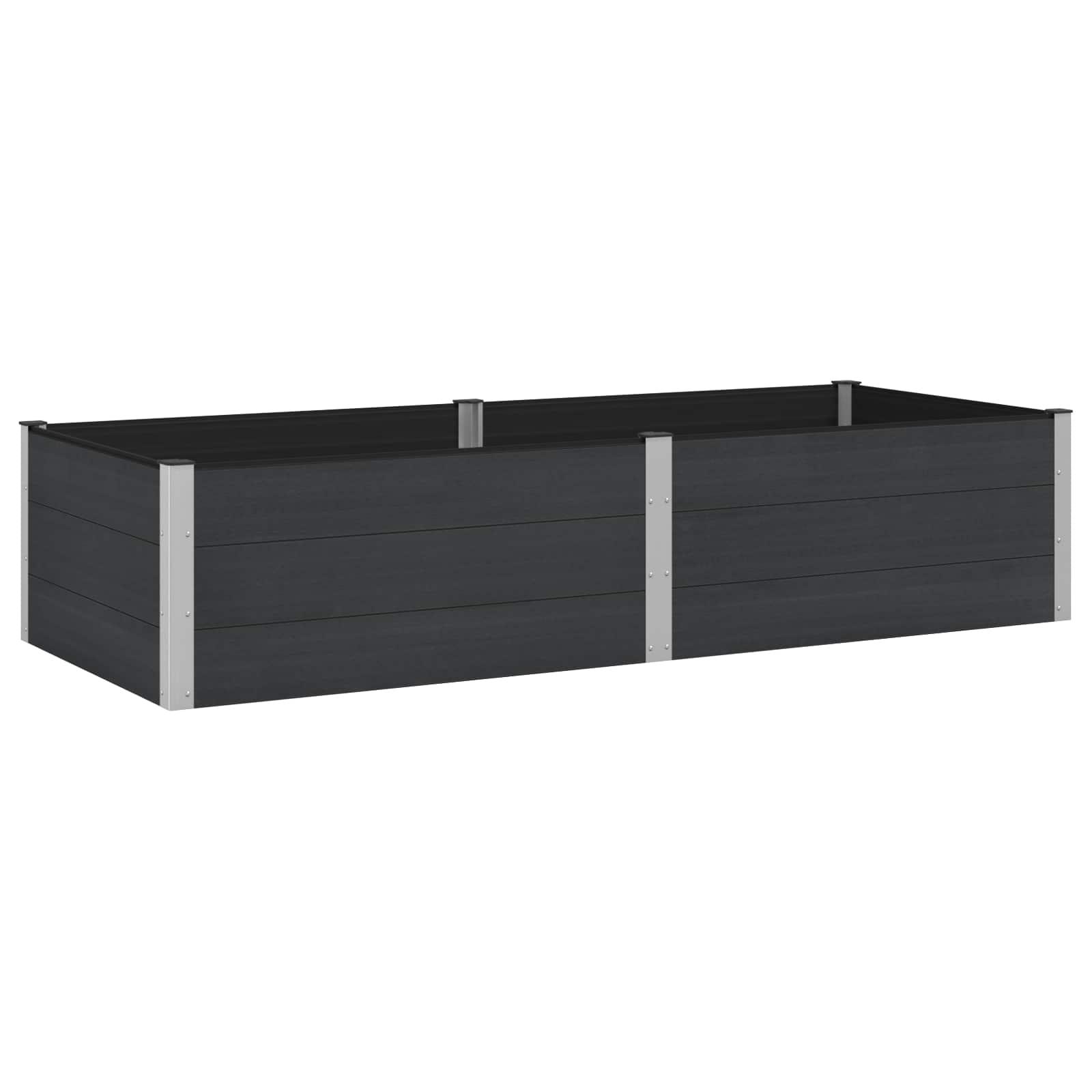 Højbed Sort 250 x 100 x 54 cm alu.